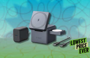 Este cubo de carregamento sem fio Anker está com 50% de desconto agora Cubo de carregamento sem fio MagSafe 3 em 1 Anker 15W