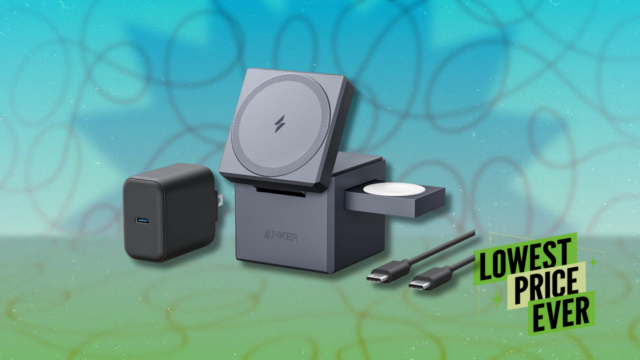 Este cubo de carregamento sem fio Anker está com 50% Cubo de carregamento sem fio MagSafe 3 em 1 Anker 15W