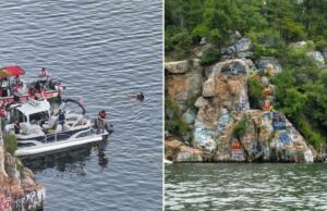Estudante da Universidade da Geórgia morre após pular de um penhasco no lago do Alabama enquanto comemorava a formatura Estudante da Universidade da Geórgia morre após pular de um penhasco no lago do Alabama enquanto comemorava a formatura