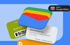 Eu não esperava que a Carteira virtual do Google se tornasse essencial diariamente até começar a usar esses recursos Ilustração de um telefone com a Google Wallet aberta, cercado por ingressos e documentos que podem ser adicionados à Google Wallet