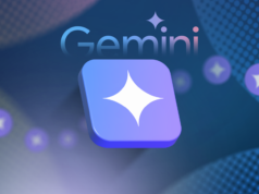 Eu uso essas ações agendadas do Gemini para automatizar minha semana como um profissional Duas mãos robóticas apontando para um ícone colorido do aplicativo Gemini 3D.