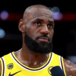 Los Angeles Lakers star LeBron James against Houston Rockets