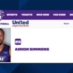 Airion Simmons na página da escalação de basquete masculino de Abilene Christian após investigação de manipulação de apostas da NCAA e proibição permanente de elegibilidade