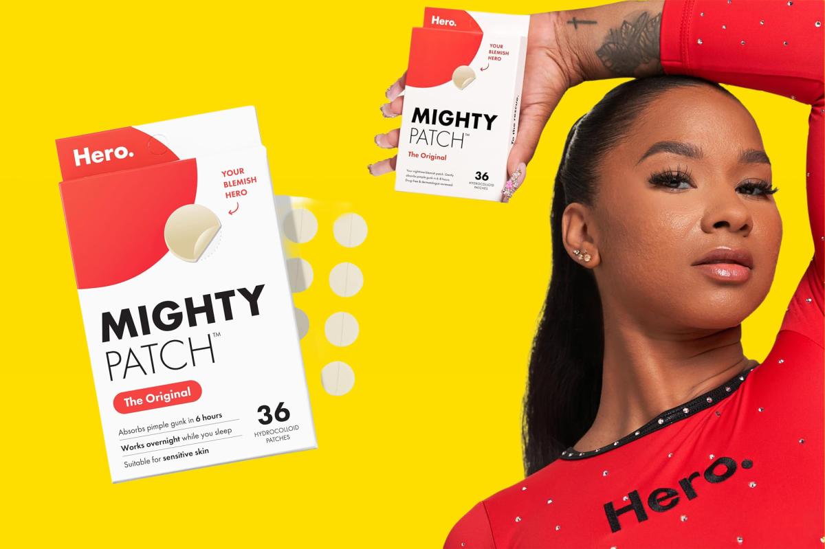 Mighty Patch Os adesivos originais para espinhas da Hero Cosmetics, com 36 adesivos hidrocolóides.