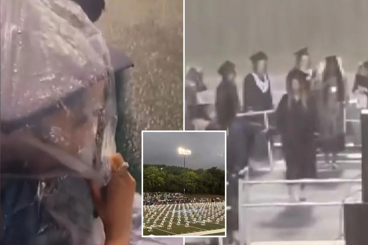 Famílias do Tennessee furiosas depois que estudantes foram forçados a caminhar na formatura sob chuvas torrenciais