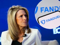 FanDuel demite a CEO Amy Howe em meio à queda das ações e ao aumento da concorrência dos mercados de previsão O logotipo da Fanduel aparece nesta ilustração tirada em 22 de abril de 2026. REUTERS/Dado Ruvic/Ilustração