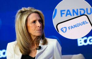 FanDuel demite a CEO Amy Howe em meio à queda das ações e ao aumento da concorrência dos mercados de previsão O logotipo da Fanduel aparece nesta ilustração tirada em 22 de abril de 2026. REUTERS/Dado Ruvic/Ilustração