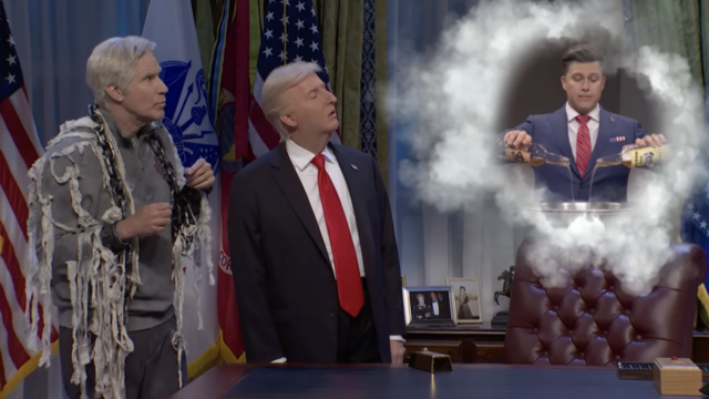 Fantasma de Jeffrey Epstein visita Trump na abertura fria do final da temporada do SNL
