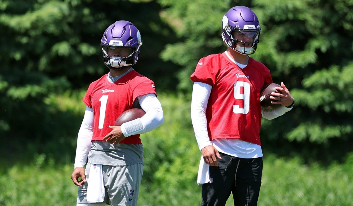 Minnesota Vikings QB Kyler Murray and J.J. McCarthy