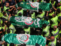Funerais para médicos mortos em ataques aéreos israelenses no sul do Líbano Funerais para médicos mortos em ataques aéreos israelenses no sul do Líbano