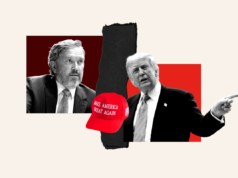 Ganhar ou perder, Thomas Massie destruiu o MAGA Kentucky Republican Representative Thomas Massie (left) and President Donald Trump.