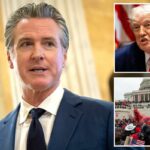 Gavin Newsom pede imposto de 100% sobre o 'fundo secreto' de Trump em 6 de janeiro