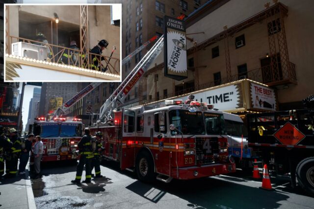 Grande incêndio com três alarmes ocorre no Eugene O'Neill Theatre de Nova York
