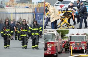 Grande incêndio e explosão na doca seca de Nova York ferem 16 – incluindo 13 bombeiros Grande incêndio e explosão na doca seca de Nova York ferem 16 – incluindo 13 bombeiros