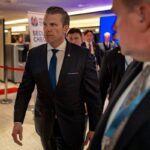 Secretary of Defence Pete Hegseth arrives to attend the 23nd IISS Shangri-La Dialogue at the Shangri-La Hotel on May 29, 2026 in Singapore.
