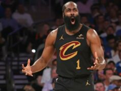 Heróis, zeros na vitória dos Knicks no jogo 1 sobre os Cavaliers: James Harden teve uma noite para esquecer James Harden, que teve um jogo 1 difícil, reage após marcar durante o terceiro quarto da vitória dos Knicks por 115-104 no jogo 1 na prorrogação sobre os Cavaliers em 19 de maio de 2026 no Garden.