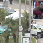 Horror quando um homem e uma criança morrem em um grande acidente em Playa Del Rey