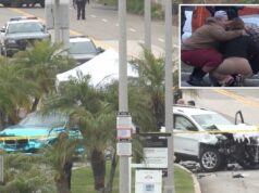 Horror quando um homem e uma criança morrem em um grande acidente em Playa Del Rey Horror quando um homem e uma criança morrem em um grande acidente em Playa Del Rey