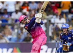 IPL 2026: A participação tardia de Ravindra Jadeja leva RR para 203/8 contra MI IPL 2026: A participação tardia de Ravindra Jadeja leva RR para 203/8 contra MI