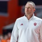 Head coach Darian Devries of the Indiana Hoosiers