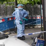 Investigadores forenses estão realizando investigações em uma antiga sinagoga na Nelson Street, em Whitechapel, leste de Londres.