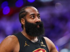 James Harden aponta o motivo da derrota dos Cavaliers no jogo 1 James Harden #1 of the Cleveland Cavaliers