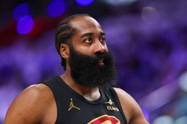 James Harden #1 of the Cleveland Cavaliers