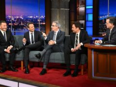 Jimmy Kimmel, John Oliver, Seth Meyers e Jimmy Fallon discutem a obsessão de Donald Trump com o Late-Night no ‘Late Show’ de Stephen Colbert: ‘Aprecio que ele esteja assistindo televisão linear’ Jimmy Kimmel, John Oliver, Seth Meyers e Jimmy Fallon discutem a obsessão de Donald Trump com o Late-Night no 'Late Show' de Stephen Colbert: 'Aprecio que ele esteja assistindo televisão linear'