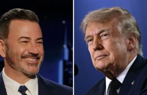 Jimmy Kimmel assa Donald Trump por faltar ao casamento do filho Don Jr. Alyssa Farah Griffin do The View acidentalmente se refere ao casamento de Donald Trump Jr. como seu 'funeral'