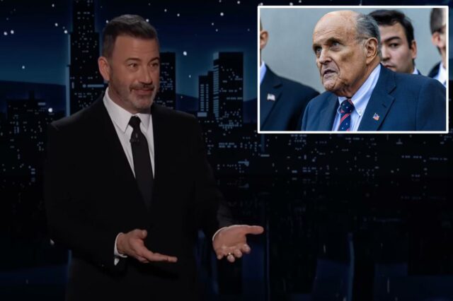 Jimmy Kimmel brincou sobre o ex-prefeito de Nova York Rudy Giuliani estar no 'túmulo' antes da hospitalização
