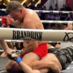 Johnny Manziel derrota e derrota rapidamente o influenciador de mídia social Bob Menery em uma luta de 205 libras no UFC Apex, em Las Vegas, em 23 de maio de 2026.