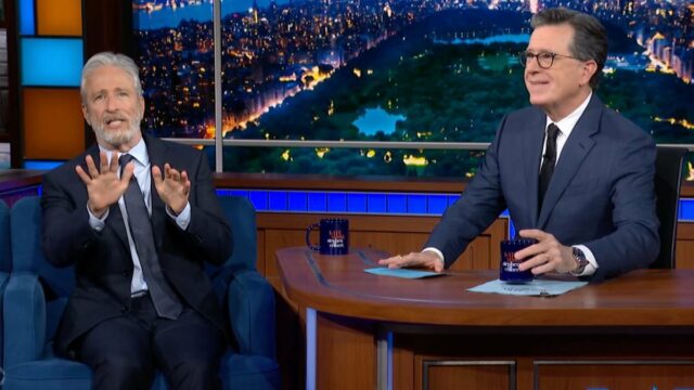 Jon Stewart e Stephen Colbert Bond sobre a perda de Stephen Colbert
