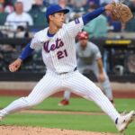 Jonah Tong conquistou sua primeira vitória da temporada na vitória do Mets por 4 a 2 sobre os Reds em 27 de maio de 2026 no Citi Field.