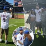 Jose Alvarado assiste ao jogo do Mets enquanto os Knicks se preparam para as finais da NBA