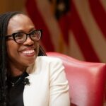 Supreme Court Justice Ketanji Brown Jackson speaks to the 2025 Supreme Court Fellows Program on February 13, 2025, at the Library of Congress in Washington, D.C. (AP Photo/Jacquelyn Martin, Pool)