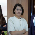 Oficiais da Karate One-Youth League Manila (da LR): Sabrina Weiss da Áustria, Nguyen Hoang Ngan do Vietnã e Ma Junting da China.