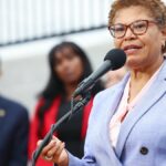 Spencer Pratt, prefeita Karen Bass e vereadora Nithya Raman