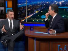 Kimmel diz ‘Nunca assista’ à CBS novamente após o show final de Colbert | Vídeo Jimmy Fallon, Seth Meyers, John Oliver, Stephen Colbert e Jimmy Kimmel se despedem