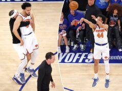 Landry Shamet passou de homem esquecido a herói dos Knicks com um final épico Landry Shamet acerta uma cesta de 3 pontos na prorrogação da vitória dos Knicks sobre os Cavaliers em 18 de maio de 2026.