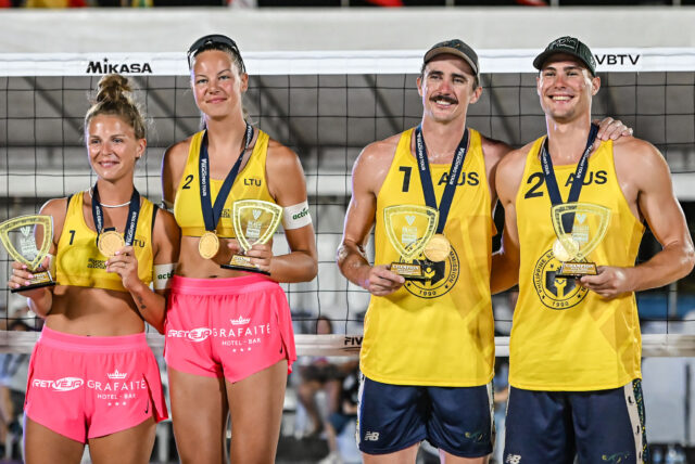 Lituanos avançam, australianos se reúnem para conquistar o título masculino Voleibol World Beach Pro Tour Nuvali