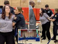 Mãe de criança com necessidades especiais algemada na reunião do conselho escolar de Jersey City – enquanto o prefeito critica a prisão Mãe de criança com necessidades especiais algemada na reunião do conselho escolar de Jersey City – enquanto o prefeito critica a prisão