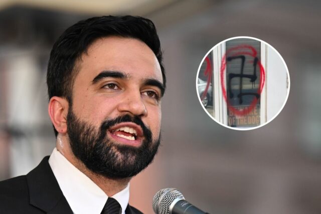 Mamdani condena suásticas pintadas em sinagogas e casas em Nova York
