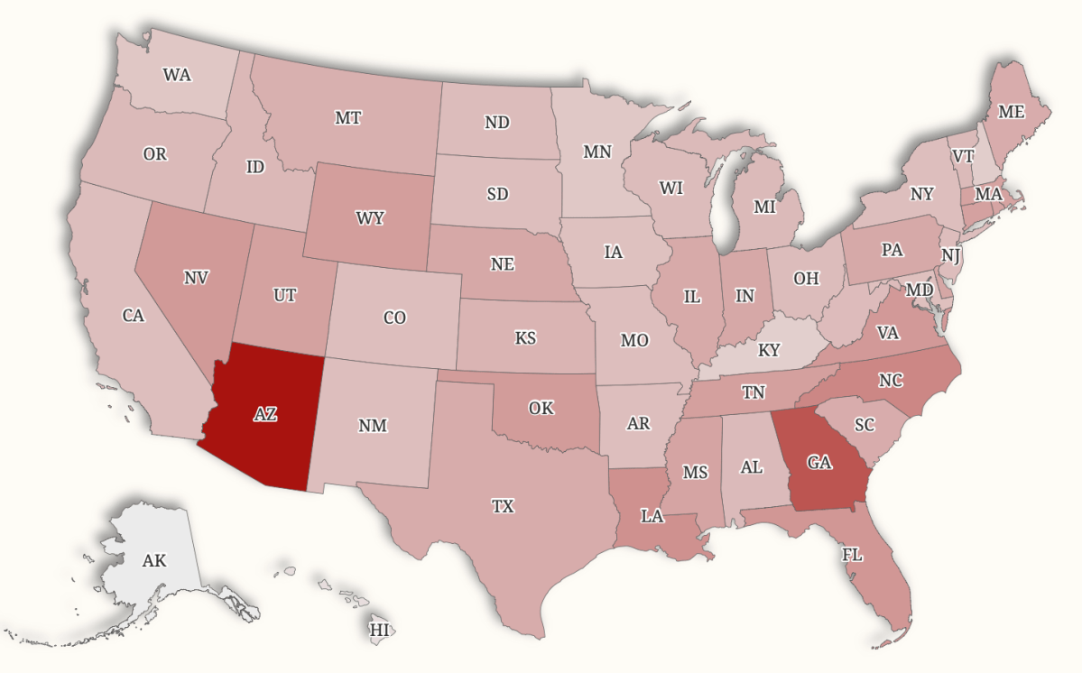 Mapa de benefícios SNAP mostra estados com maior declínio em beneficiários