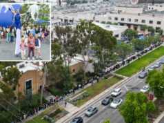 Mariachi e almôndegas enquanto centenas comparecem para a inauguração da Culver City IKEA Mariachi e almôndegas enquanto centenas comparecem para a inauguração da Culver City IKEA