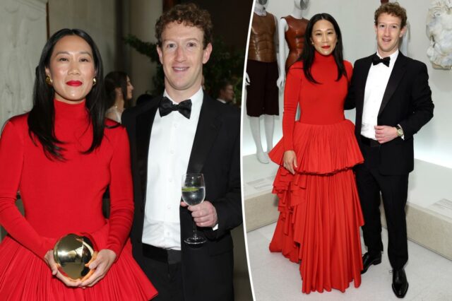 Mark Zuckerberg e sua esposa Priscilla Chan fazem estreia no Met Gala
