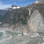 Mapa dos EUA e Canadá mostrando a localização do Fiorde Tracy Arm no sudeste do Alasca