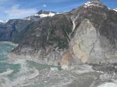 Megatsunami massivo no Alasca foi o segundo maior já registrado Mapa dos EUA e Canadá mostrando a localização do Fiorde Tracy Arm no sudeste do Alasca
