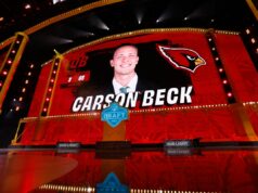 Mendoza, Simpson ou Beck: qual novato iniciará mais jogos em 2026? Los Angeles Rams QB Ty Simpson