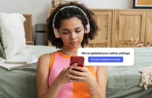 Meta AI analisará rostos de usuários adolescentes ‘mas não é reconhecimento facial’ Meta AI analisará rostos de usuários adolescentes ‘mas não é reconhecimento facial’ | A foto mostra uma adolescente recebendo uma notificação sobre novas configurações de segurança