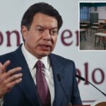 Mario Delgado Carrillo, Ministro da Educação Pública do México, falando em entrevista coletiva.